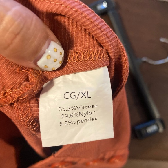 Eclectic girl High Waisted Rusty Color Trousers, Straight Leg, Front Pockets - Picture 5 of 10